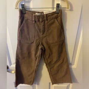 Zara toddler girl wide leg corduroy pants. Size 4-5